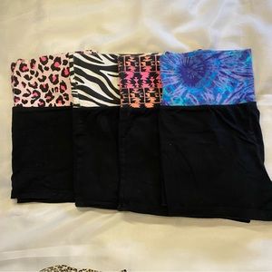 4-Pack Yoga Shorts Size M (7-9)